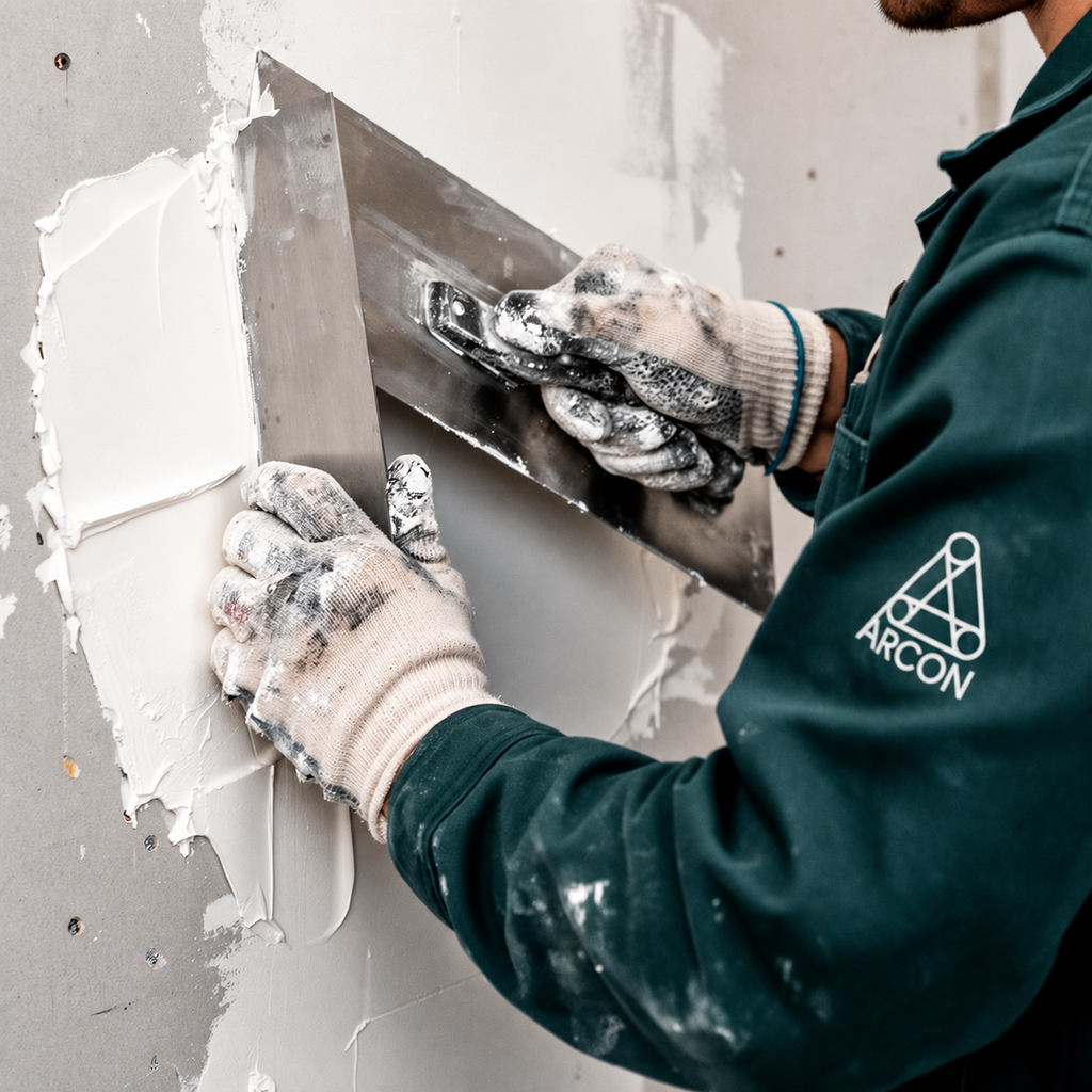 Detalhe de acabamento em drywall executado pela ARCON