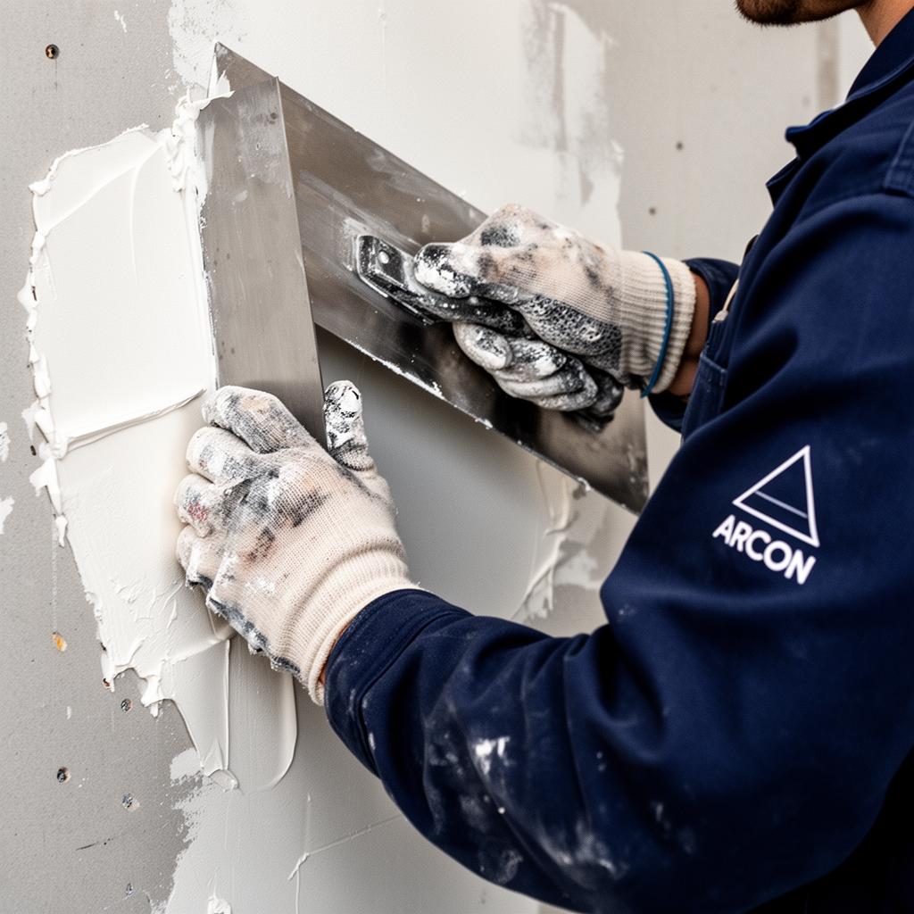 Detalhe de acabamento em drywall executado pela ARCON